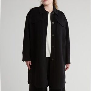 Vince Women's Black Wooo Button-Up Coat